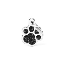 Load image into Gallery viewer, MY FAMILY GLITTER PAW BLACK TAG
