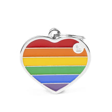 Load image into Gallery viewer, MY FAMILY RAINBOW HEART BIG TAG
