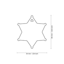 Load image into Gallery viewer, MY FAMILY SHERIFF STAR ENGLISH BRASS
