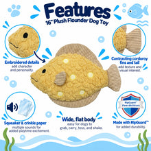 Load image into Gallery viewer, PETLOU AQUA CUDDLES FLOUNDER 16"

