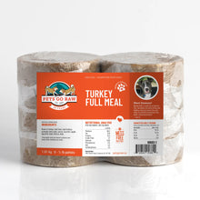 Load image into Gallery viewer, PETS GO RAW TURKEY FULL MEAL 1/2LB X 8 PATTIES
