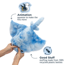 Load image into Gallery viewer, TALL TAILS PLUSH MANTA RAY ANIMATED 14"
