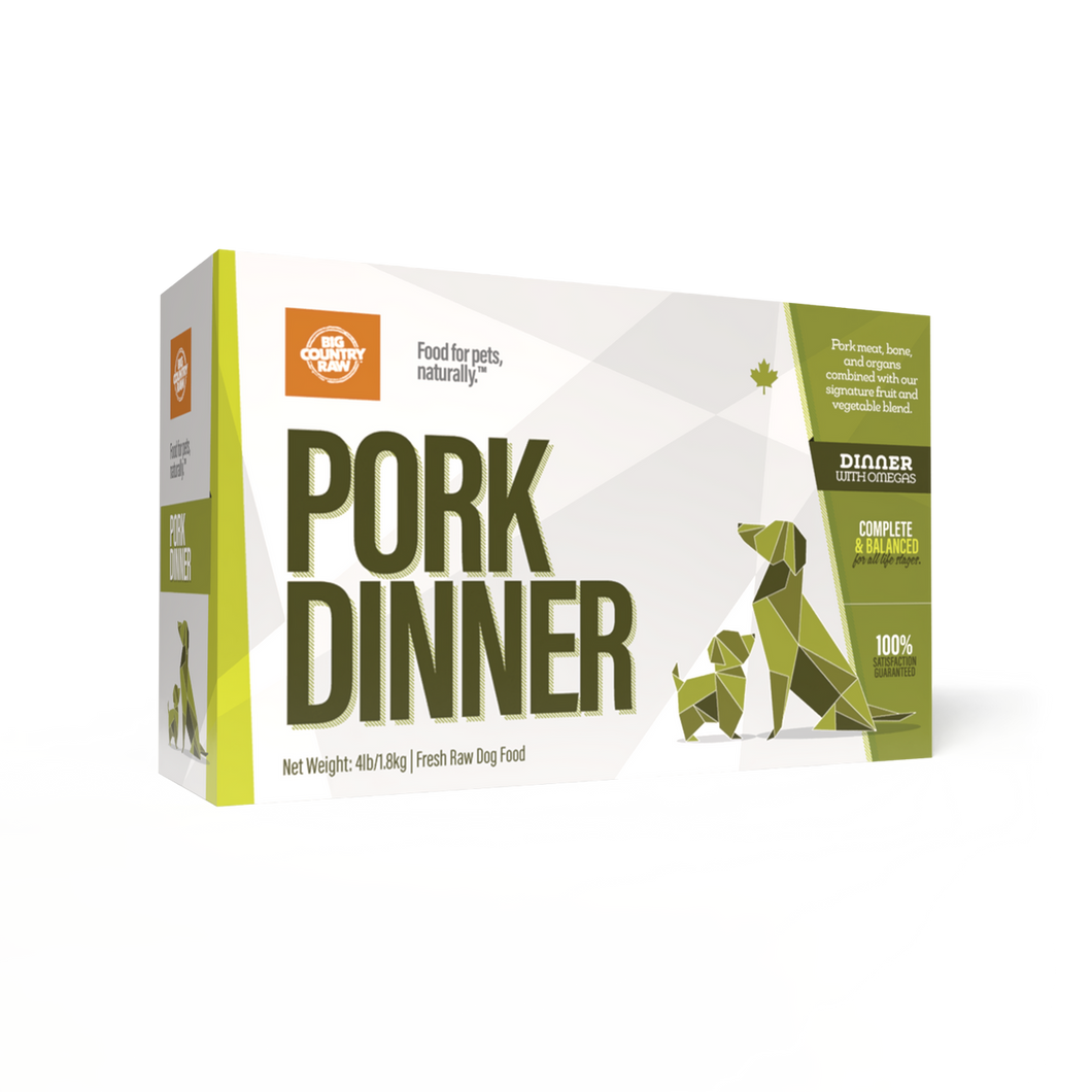 BIG COUNTRY RAW PORK DINNER CARTON 4LB