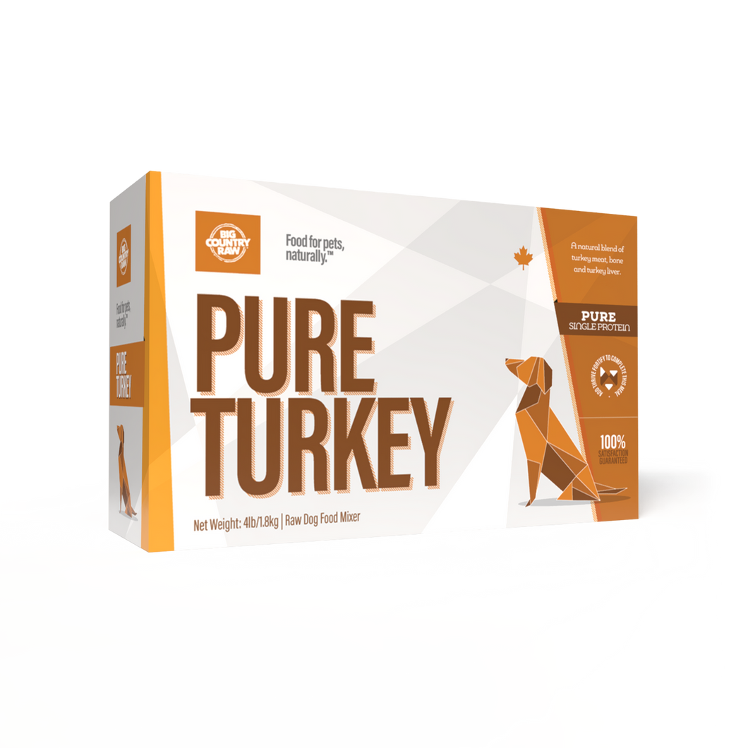 BIG COUNTRY RAW PURE TURKEY CARTON 4LB