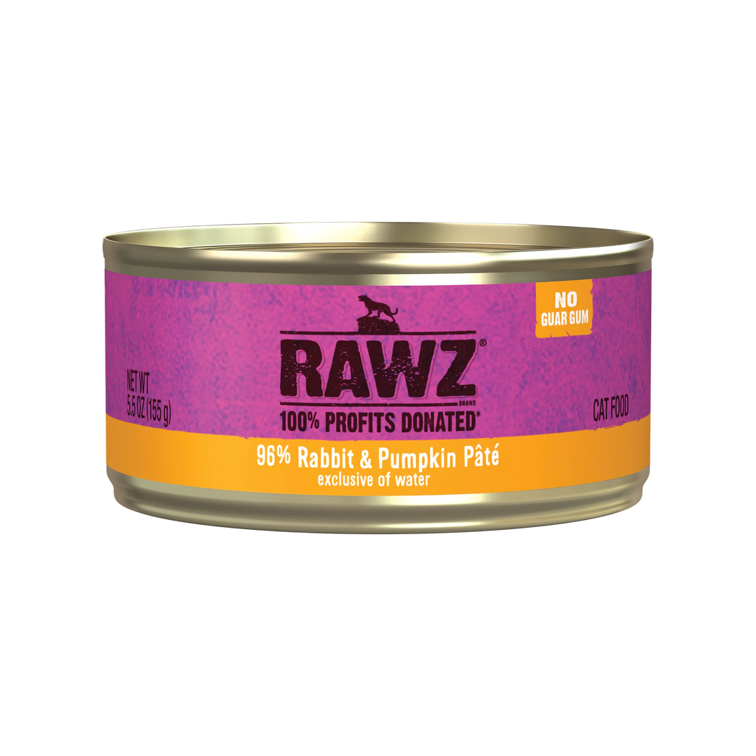 RAWZ 96% RABBIT & PUMPKIN PATE CAT CAN 156G