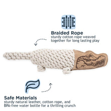 Load image into Gallery viewer, TALL TAILS LEATHER/ROPE CRUNCH CROCODILE 20"
