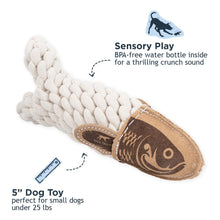 Load image into Gallery viewer, TALL TAILS LEATHER/ROPE CRUNCH FISH 5"
