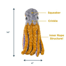 Load image into Gallery viewer, TALL TAILS PLUSH OCTOPUS WITH SQUEAKER 14"

