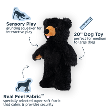 Load image into Gallery viewer, TALL TAILS STUFFLESS BLACK BEAR 20"

