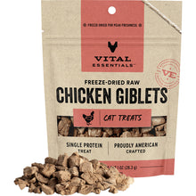 Load image into Gallery viewer, VITAL ESSENTIALS CAT FREEZE DRIED CHICKEN GIBLETS TREAT 1OZ
