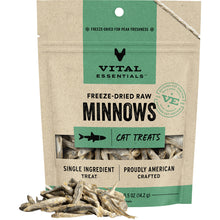 Load image into Gallery viewer, VITAL ESSENTIALS CAT FREEZE DRIED MINNOWS TREAT 0.5OZ
