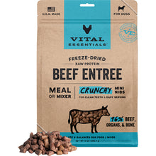 Load image into Gallery viewer, VITAL ESSENTIALS DOG FREEZE DRIED BEEF RAW MINI NIBS 14OZ
