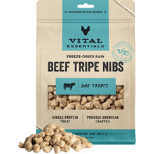 Load image into Gallery viewer, VITAL ESSENTIALS DOG FREEZE DRIED RAW BEEF TRIPE BITES 14OZ
