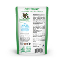 Load image into Gallery viewer, WERUVA CATS IN THE KITCHEN CHICK MAGNET CHICKEN &amp; MACKEREL CAT POUCH 3OZ
