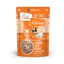 Load image into Gallery viewer, WERUVA CATS IN THE KITCHEN PUMPKIN JACK SPLASH TUNA IN PUMPKIN SOUP CAT POUCH 3OZ

