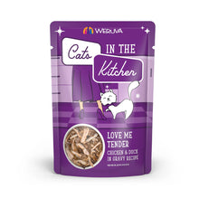 Load image into Gallery viewer, WERUVA CATS IN THE KITCHEN LOVE ME TENDER CHICKEN &amp; DUCK CAT POUCH 3OZ
