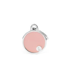 Load image into Gallery viewer, MY FAMILY HANDMADE CIRCLE PINK SMALL TAG

