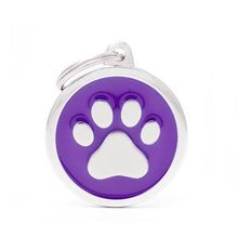 Load image into Gallery viewer, MY FAMILY CIRCLE PAW PURPLE BIG TAG
