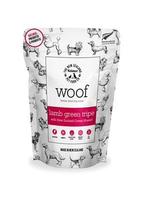 NEW ZEALAND NATURAL WOOF FREEZE-DRIED LAMB GREEN TRIPE 40G