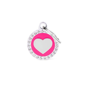 MY FAMILY GLAM HEART PINK TAG