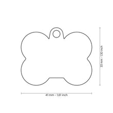 Load image into Gallery viewer, MY FAMILY ALUMINUM BONE RED/RED RUBBER TAG
