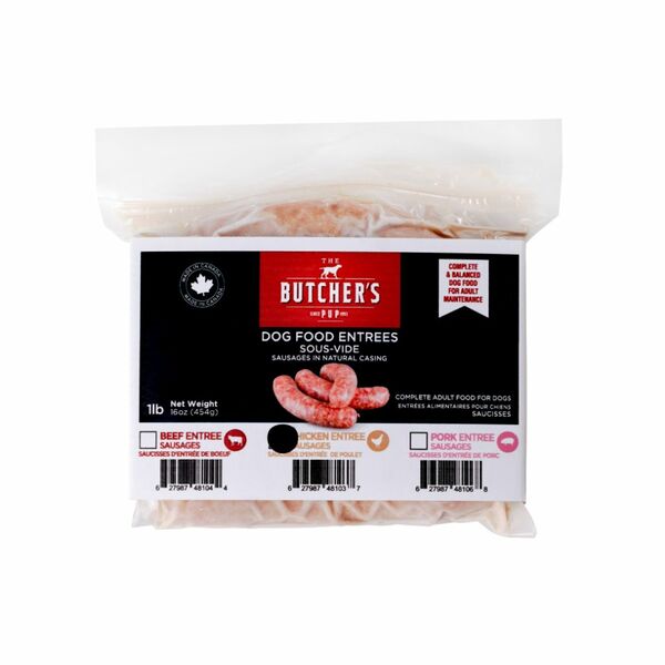 BUTCHER'S PUP SAUSAGE CHICKEN 1LB