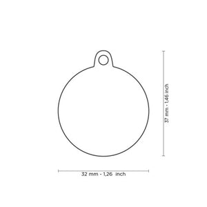 MY FAMILY GLITTER CIRCLE BLACK/WHITE BONE BIG TAG