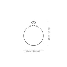 Load image into Gallery viewer, MY FAMILY GLITTER CIRCLE PINK SMALL TAG
