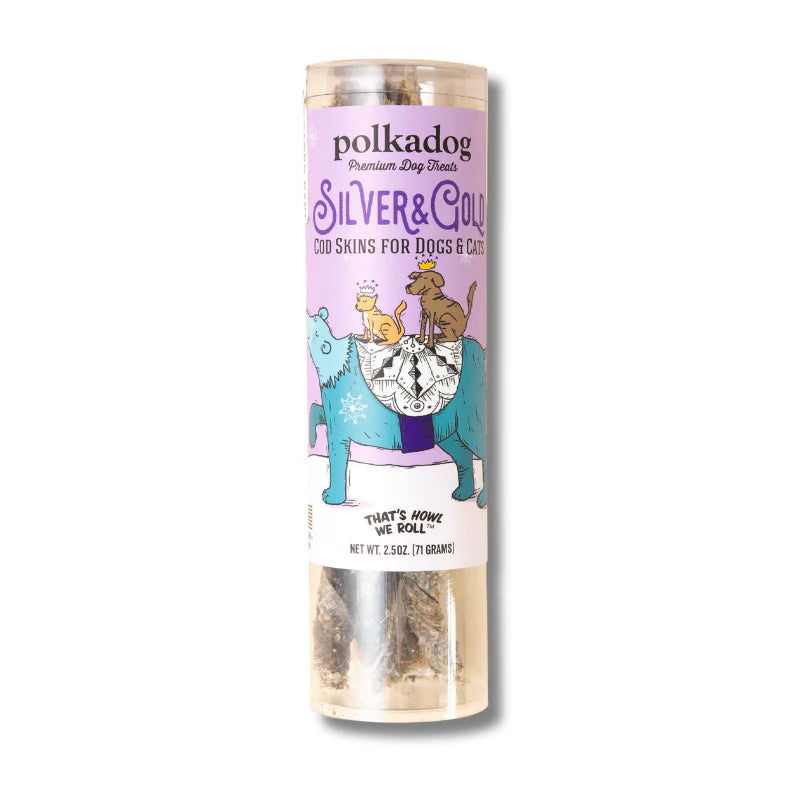 POLKADOG SILVER & GOLD MINI COD SKIN TUBE 2.5OZ