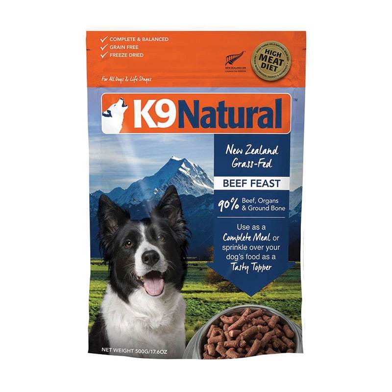 K9 NATURAL BEEF FREEZE DRIED 500G