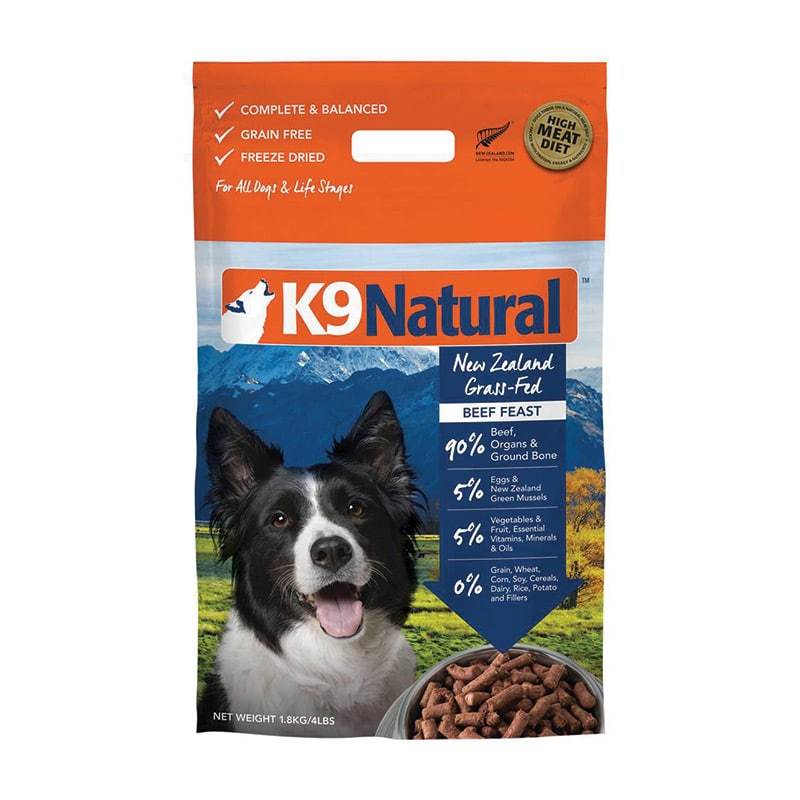K9 NATURAL BEEF FREEZE DRIED 1.8KG