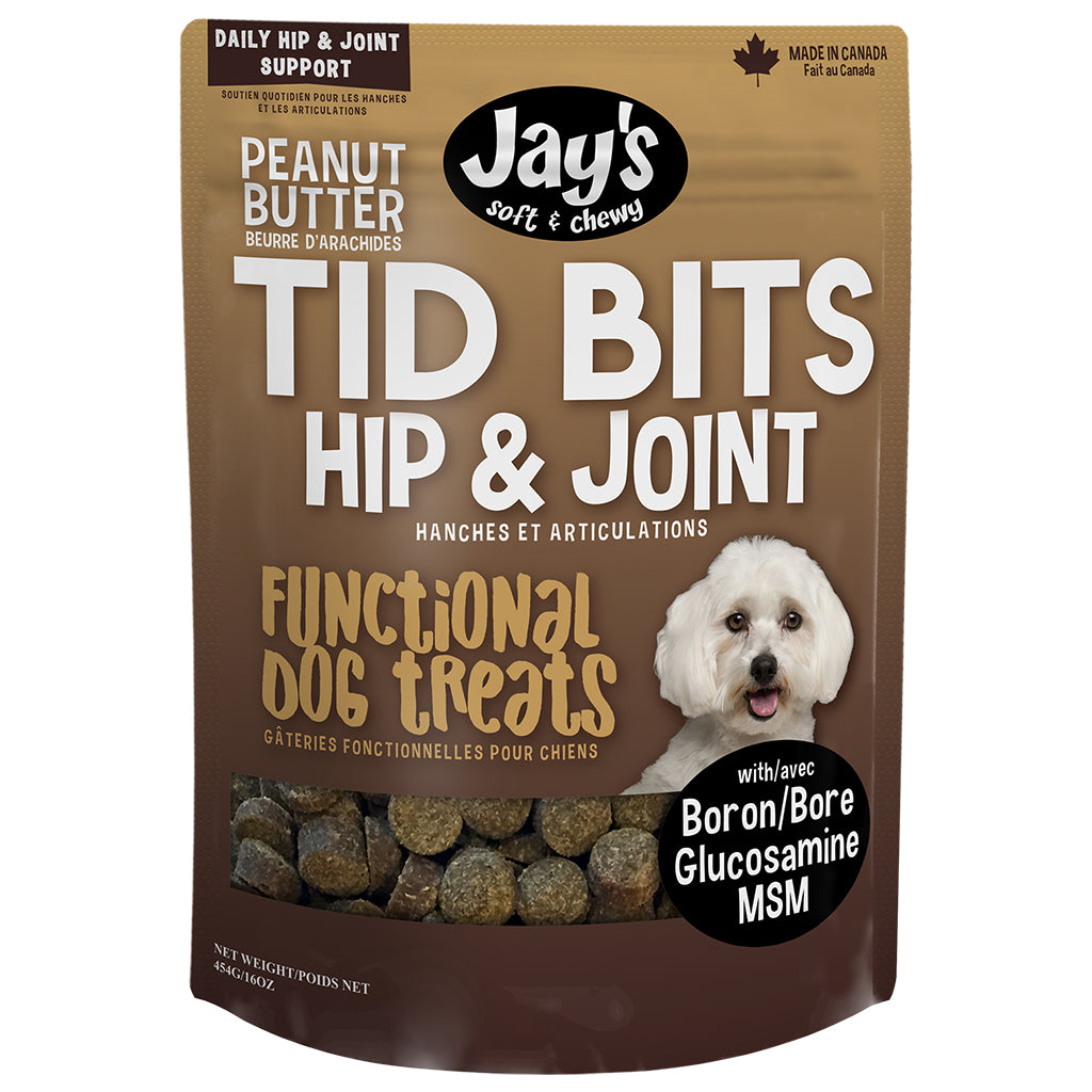 JAY'S TID BITS PEANUT BUTTER HIP AND JOINT DOG 454G