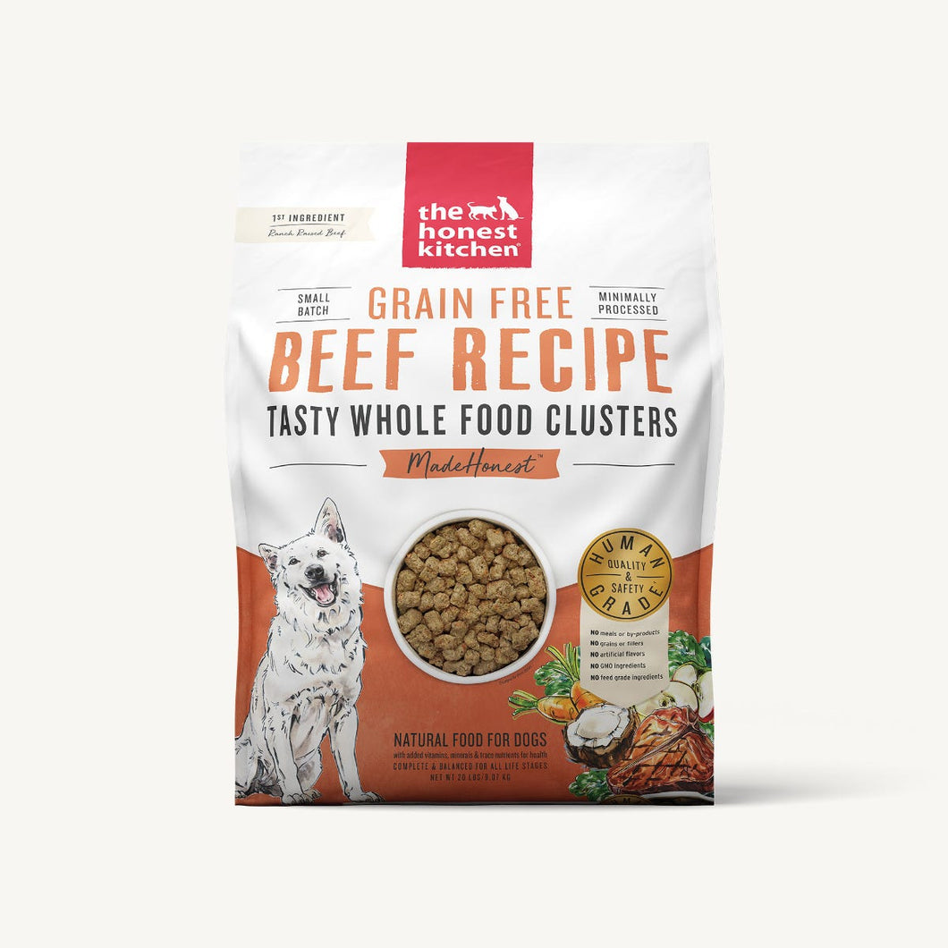 HONEST KITCHEN WHOLE FOOD GRAIN FREE CLUSTERS BEEF 20LB