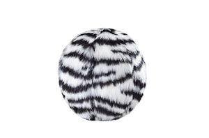 FLUFF & TUFF ZEBRA BALL NO SQUEAKER SMALL 4"