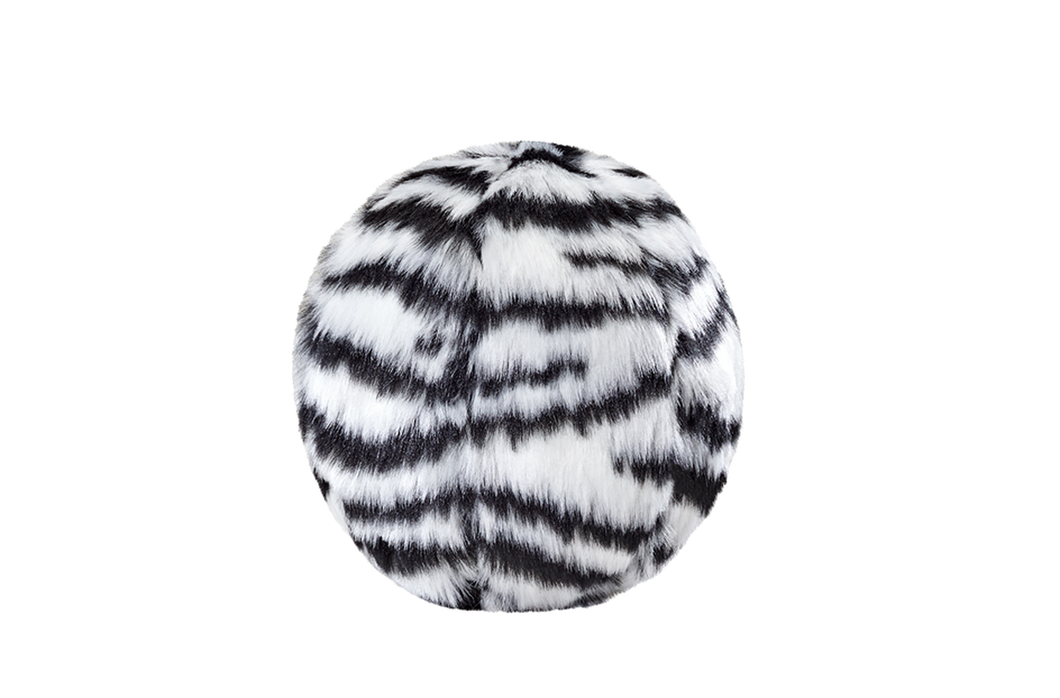 FLUFF & TUFF ZEBRA BALL NO SQUEAKER SMALL 4