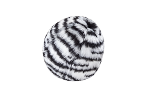 FLUFF & TUFF ZEBRA BALL NO SQUEAKER SMALL 4"