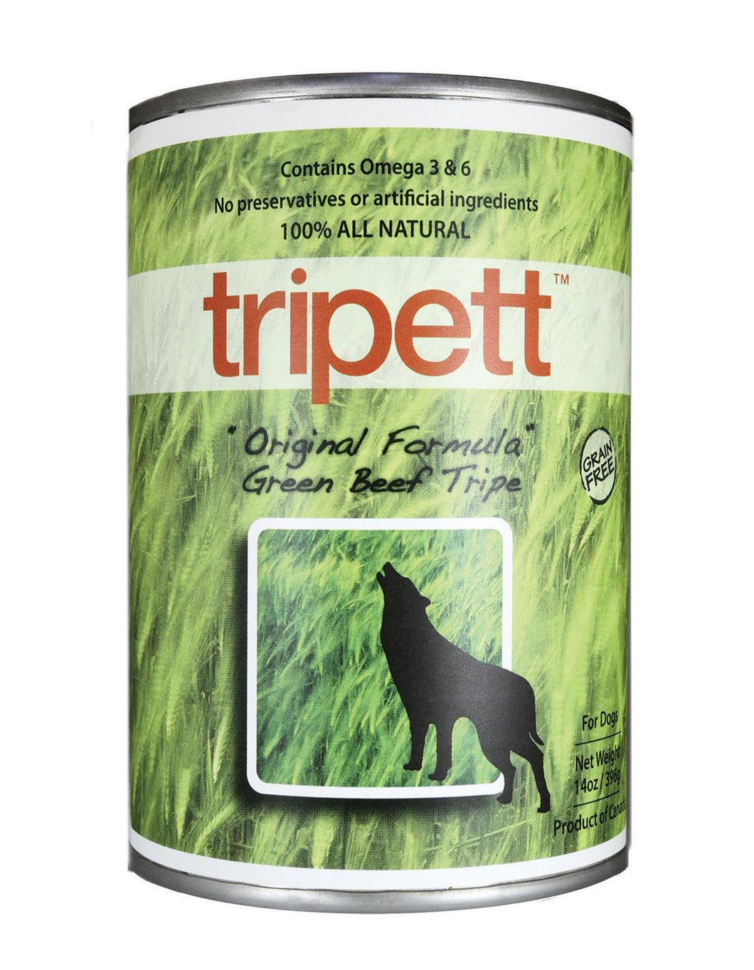 TRIPETT GREEN BEEF DOG CAN 396G