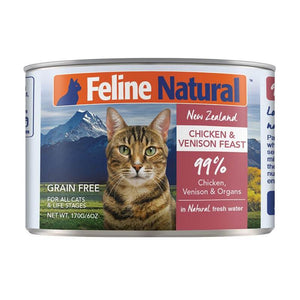 FELINE NATURAL CHICKEN/VENISON CAT CAN 6OZ