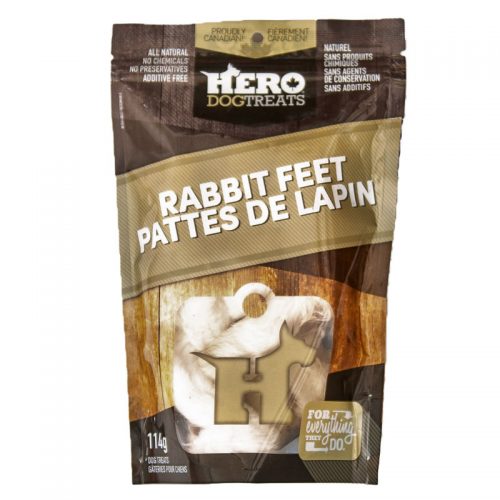 HERO DEHYDRATED RABBIT FEET 114G
