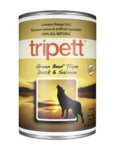 TRIPETT BEEF W/DUCK&SALMON DOG CAN 396G