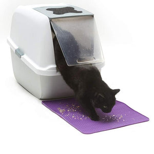 MESSY MUTTS SILICONE LITTER MAT GREY