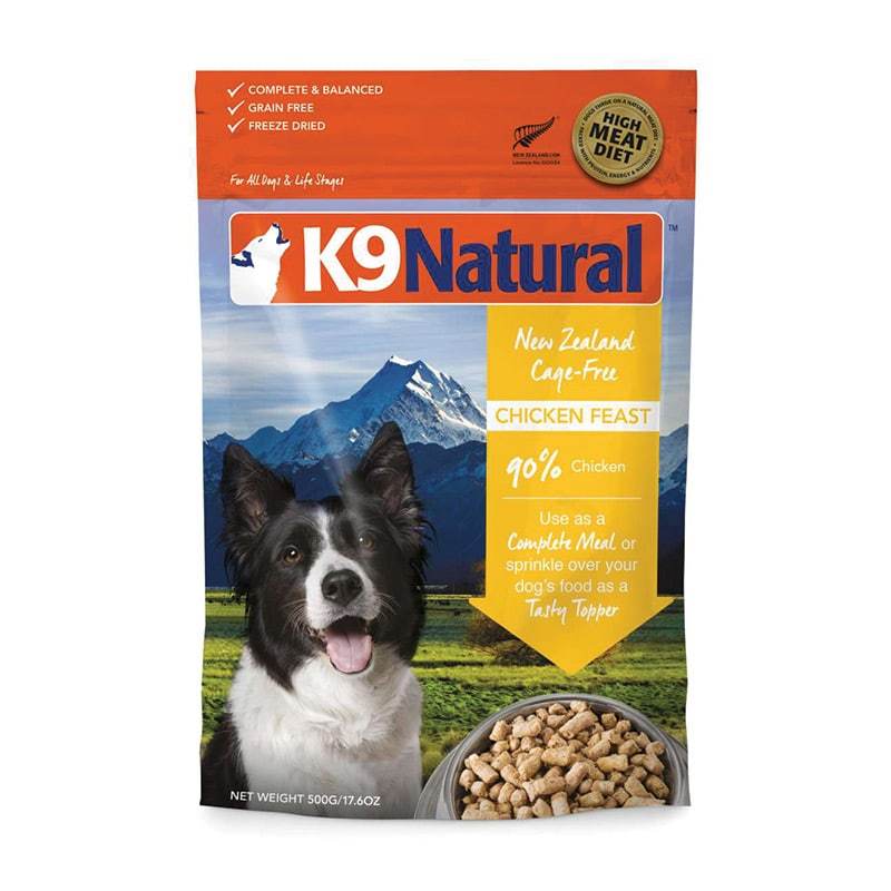K9 NATURAL CHICKEN FREEZE DRIED 500G