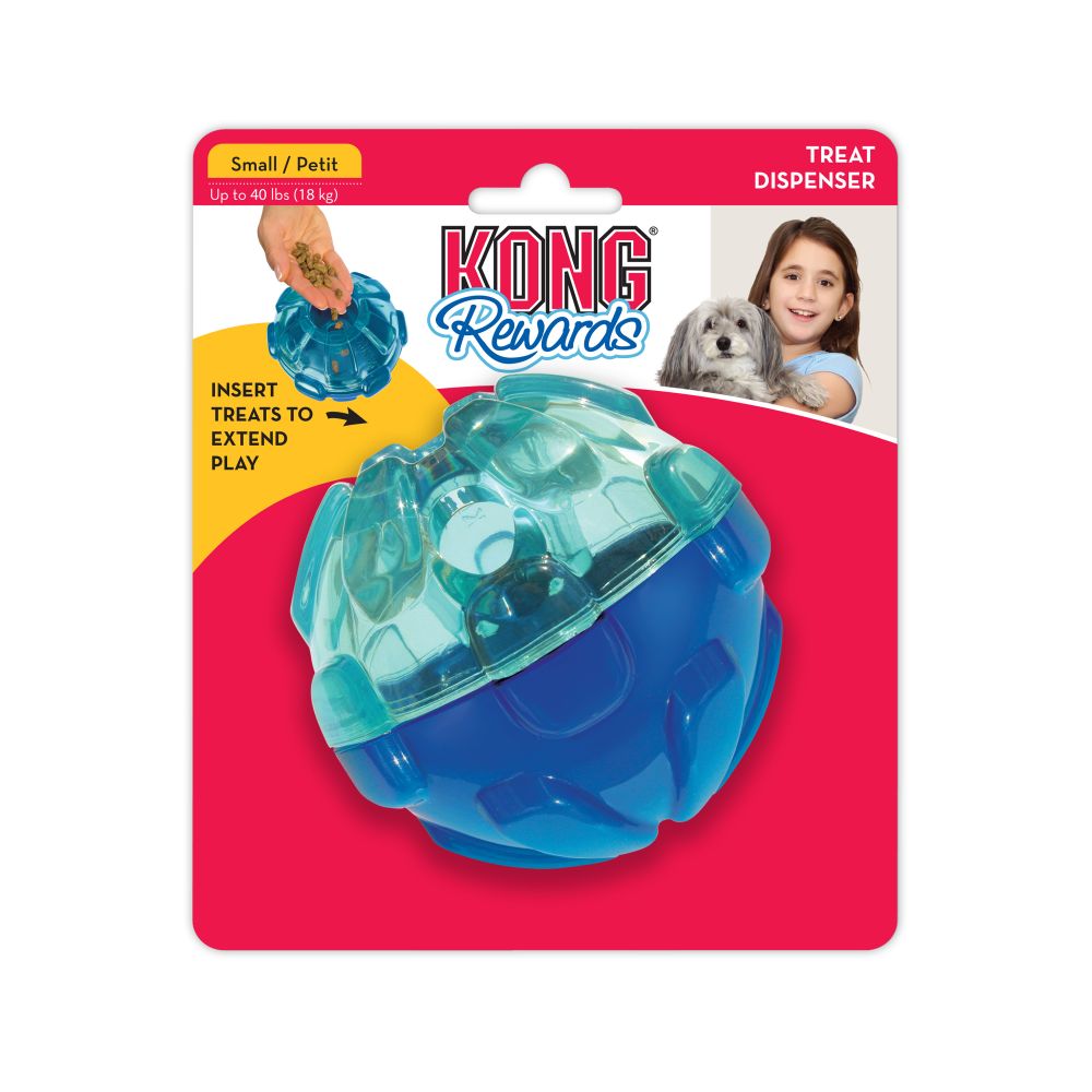 KONG REWARDS BALL BLUE LG