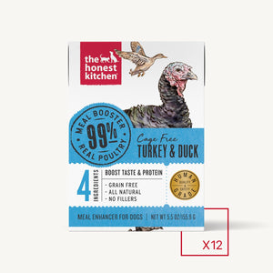 HONEST KITCHEN MEAL BOOSTER 99% TURKEY/DUCK 5.5OZ