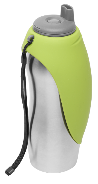 MESSY MUTTS STAINLESS STEEL TRAVEL WATER BOTTLE GREEN – Tail