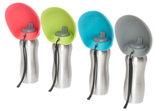 Load image into Gallery viewer, MESSY MUTTS STAINLESS STEEL TRAVEL WATER BOTTLE BLUE
