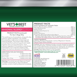 VET'S BEST SEASONAL ALLERGY RELIEF 60TAB