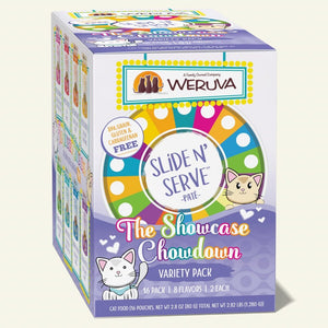 WERUVA SHOWCASE CHOWDOWN CAT POUCH VARIETY PACK 2.8OZ