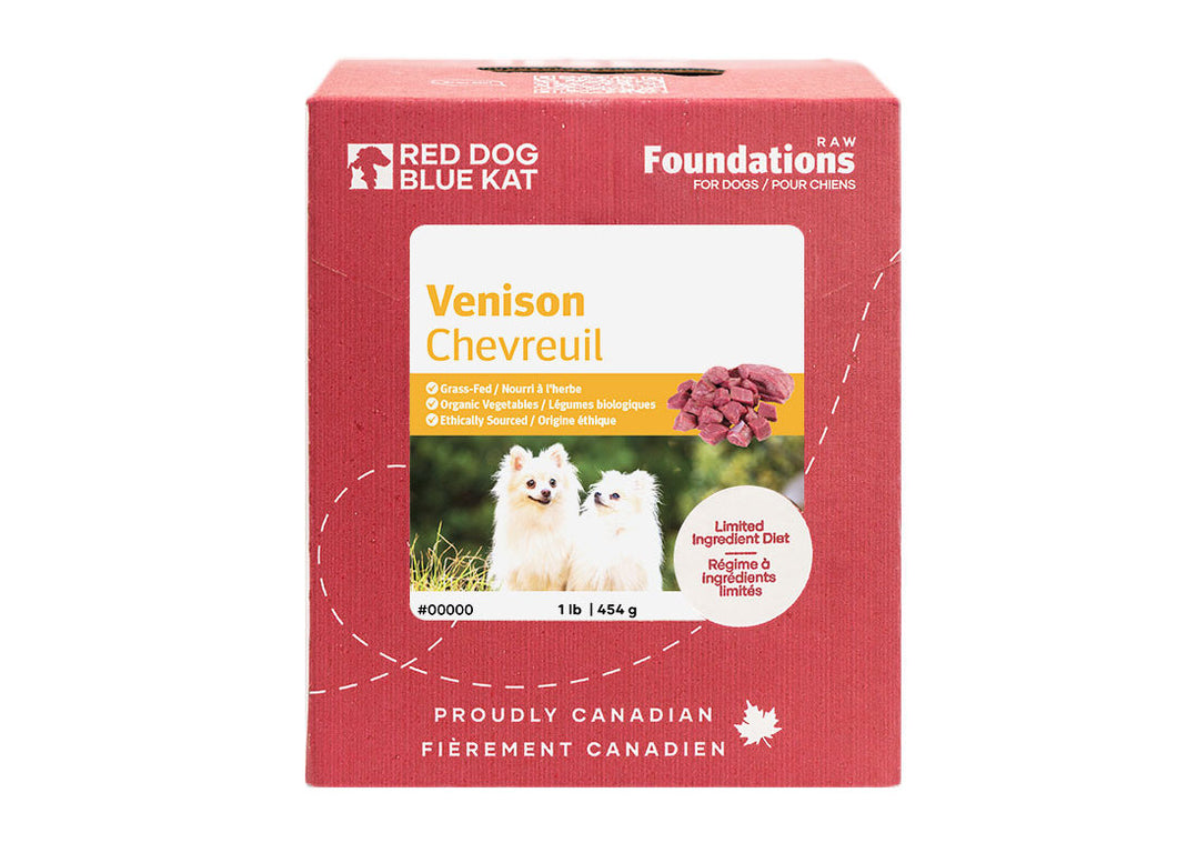 RED DOG BLUE KAT FOUNDATIONS VENISON DOG 4X1/4LB