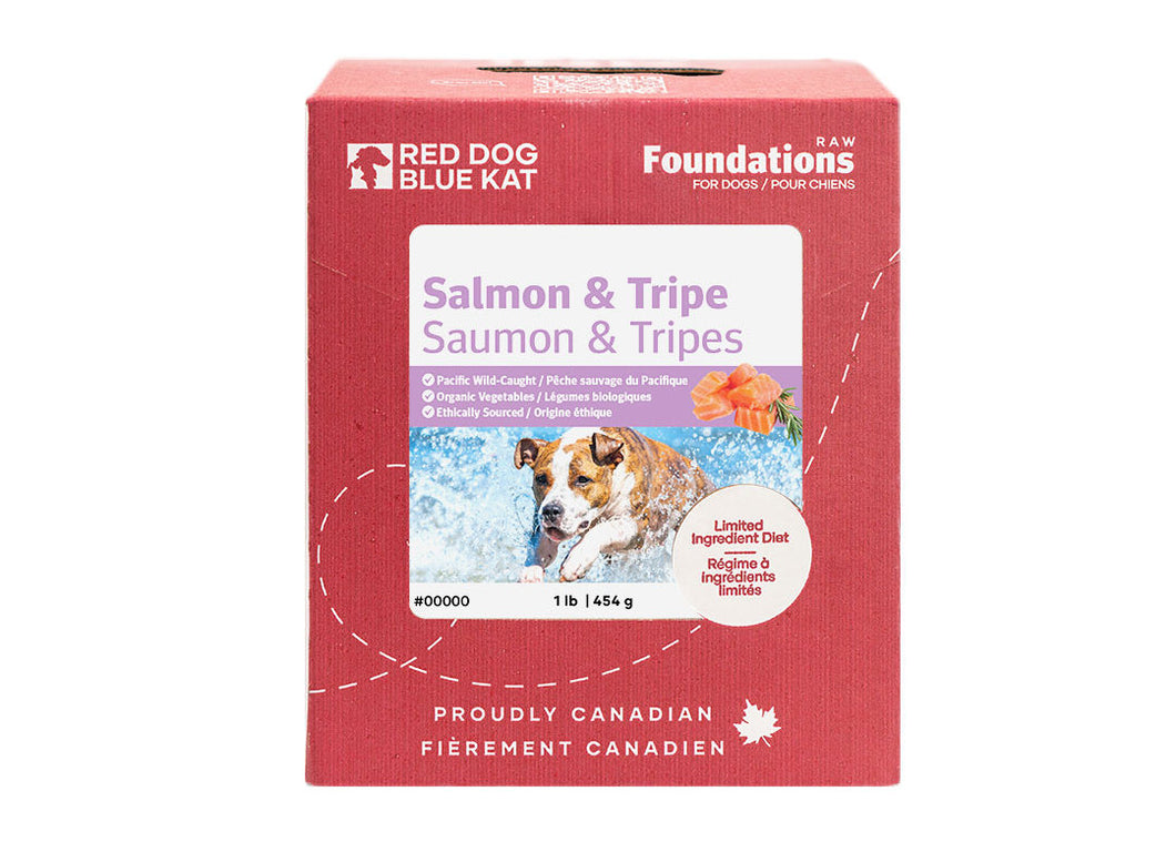 RED DOG BLUE KAT FOUNDATIONS SALMON/TRIPE DOG 4X1/4LB